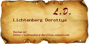 Lichtenberg Dorottya névjegykártya